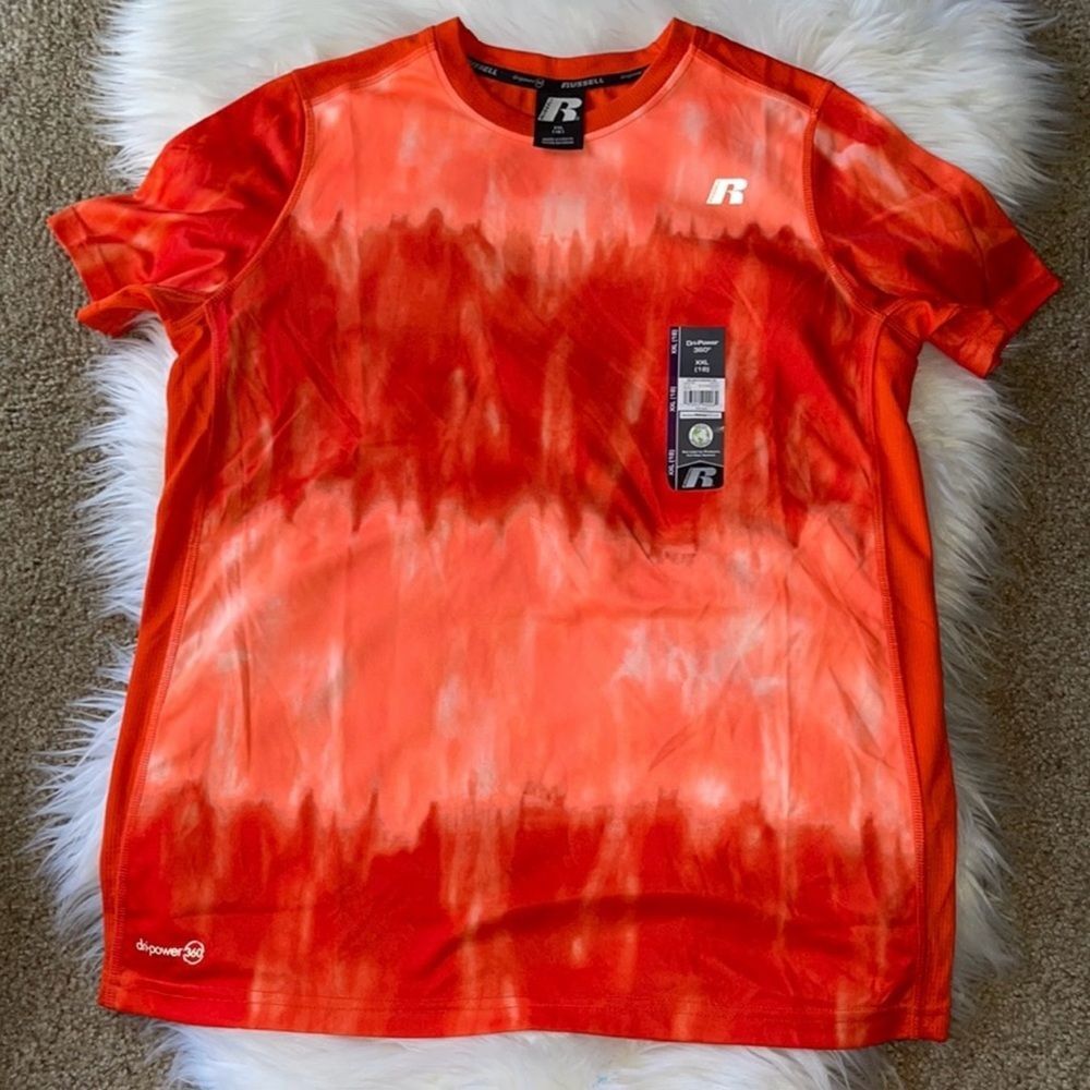 Dri-power 360•RSL Boys Printed Tie Died Tee T-shirt Russell. NWT Size XXL (18)